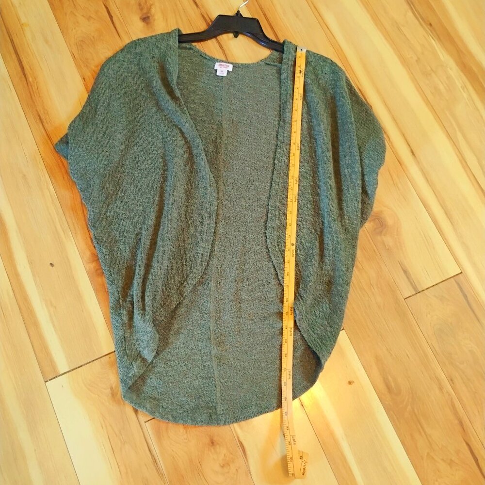 Mossimo Supply Co. Open Front Dolman Cardigan Shrug Olive Green XS - Picture 2 of 4